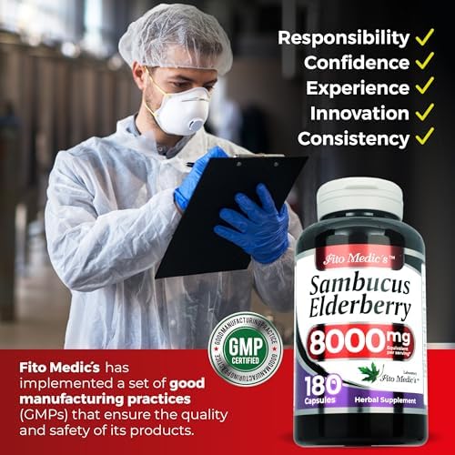 Suplemento de Saúco FITO MEDIC'S Lab, Saúco Negro Sambucus, 180 Cápsulas - imagen 6
