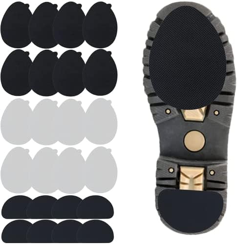 24 Piezas 12 Pares de Almohadillas Antideslizantes para Zapatos, Stickers Autoadhesivos para Suelas, Reducción de Ruido y Protección de Goma - imagen 1