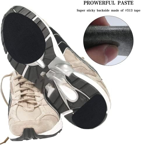 24 Piezas 12 Pares de Almohadillas Antideslizantes para Zapatos, Stickers Autoadhesivos para Suelas, Reducción de Ruido y Protección de Goma - imagen 3