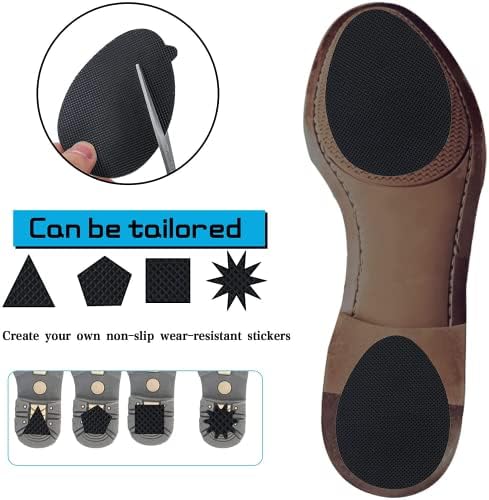 24 Piezas 12 Pares de Almohadillas Antideslizantes para Zapatos, Stickers Autoadhesivos para Suelas, Reducción de Ruido y Protección de Goma - imagen 5