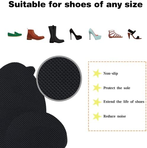 24 Piezas 12 Pares de Almohadillas Antideslizantes para Zapatos, Stickers Autoadhesivos para Suelas, Reducción de Ruido y Protección de Goma - imagen 6