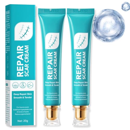 Crema Reparadora de Cicatrices para Hombres y Mujeres - 2 Piezas, Suavizante y Firmeza para Cicatrices Quirúrgicas - imagen 1