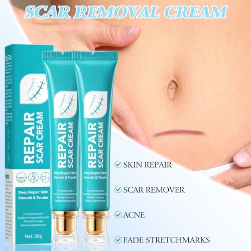 Crema Reparadora de Cicatrices para Hombres y Mujeres - 2 Piezas, Suavizante y Firmeza para Cicatrices Quirúrgicas - imagen 4