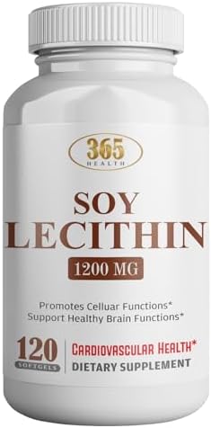 HEALTH LFE Lecitina 1200mg, Alta Potencia, 120 Cápsulas Blandas, Mezcla Natural de Ácidos Grasos Esenciales para Apoyar la Función Cerebral y Nerviosa - imagen 1