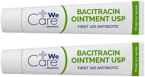 Ungüento Tópico Dynarex Bacitracina USP - Suministros para el Cuidado de Heridas - Para Cortes, Raspones y Quemaduras - 2 Tubos de 1 oz. - imagen 1