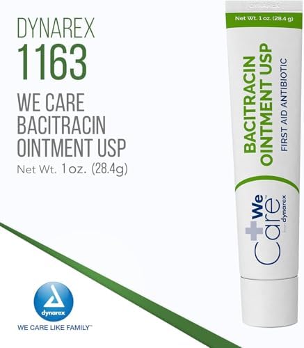 Ungüento Tópico Dynarex Bacitracina USP - Suministros para el Cuidado de Heridas - Para Cortes, Raspones y Quemaduras - 2 Tubos de 1 oz. - imagen 3