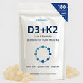 Suplemento de Vitamina D3 K2 PANWELL 10000 UI con MK-7 200 mcg, Aceite de Coco, 180 Cápsulas Blandas, Apoya la Absorción de Calcio y la Salud Ósea, - imagen 1