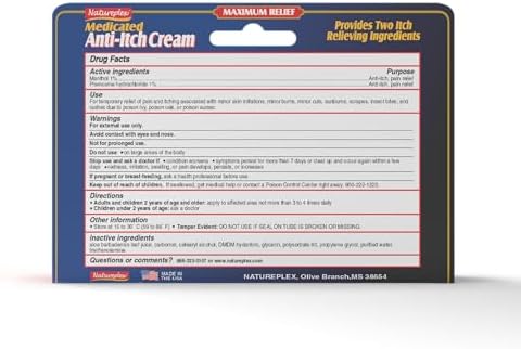 Crema Medicada Anti-Picazón Natureplex Maximum Relief 1.5oz (Paquete de 2) – Alivio Rápido para Erupciones, Picaduras, Quemaduras de Sol, Cortes, - imagen 5