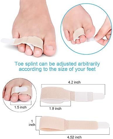Golbylicc 12 Piezas Corrector de Dedo en Martillo de Tela, Protectores Reutilizables para Dedos Rotos, Vendajes para Dedos, Férula para Dedos - imagen 2