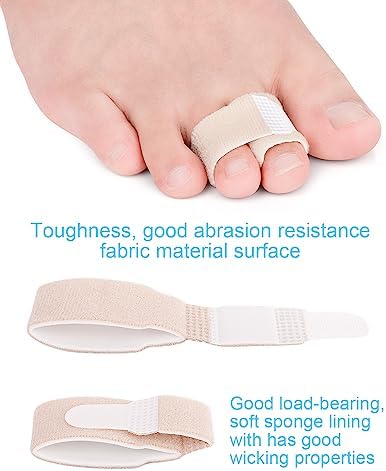 Golbylicc 12 Piezas Corrector de Dedo en Martillo de Tela, Protectores Reutilizables para Dedos Rotos, Vendajes para Dedos, Férula para Dedos - imagen 3