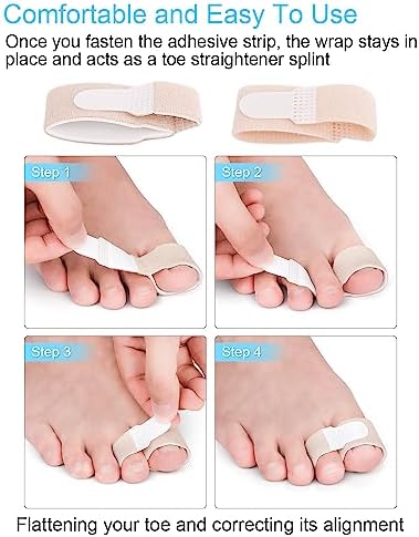 Golbylicc 12 Piezas Corrector de Dedo en Martillo de Tela, Protectores Reutilizables para Dedos Rotos, Vendajes para Dedos, Férula para Dedos - imagen 4