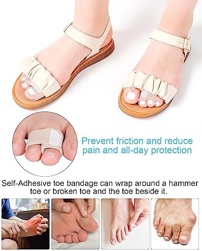 Golbylicc 12 Piezas Corrector de Dedo en Martillo de Tela, Protectores Reutilizables para Dedos Rotos, Vendajes para Dedos, Férula para Dedos - imagen 5