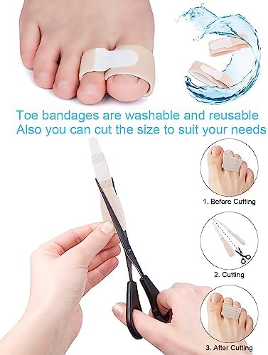 Golbylicc 12 Piezas Corrector de Dedo en Martillo de Tela, Protectores Reutilizables para Dedos Rotos, Vendajes para Dedos, Férula para Dedos - imagen 6