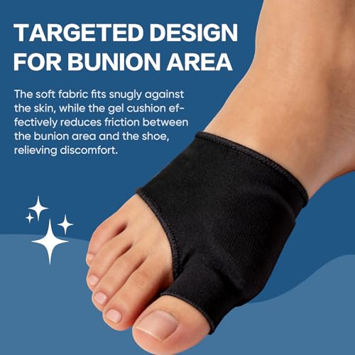 Mangas de Alivio para Juanetes TEAWOO - 2 Piezas, Corrector de Juanete para Hombre y Mujer, Almohadillas de Gel y Enderezador para Soporte de Hallux - imagen 2