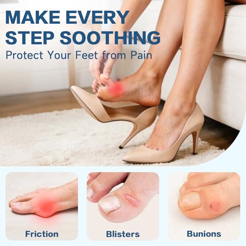 Mangas de Alivio para Juanetes TEAWOO - 2 Piezas, Corrector de Juanete para Hombre y Mujer, Almohadillas de Gel y Enderezador para Soporte de Hallux - imagen 3