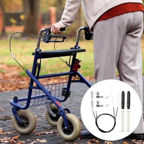 Repuesto de Cable de Freno para Andador, Paquete de 2, Cable de 41 para Silla de Ruedas Plegable, Piezas Universales (14 Pzs, 1 Par) - imagen 5