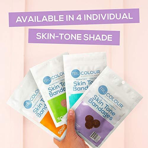 Tiras Adhesivas Tru-Colour en Tonos de Piel, Bolsa Reutilizable (50 Piezas) - Flexibles, Impermeables y Sin PFAS, Protegen Ampollas y Granitos - - imagen 6