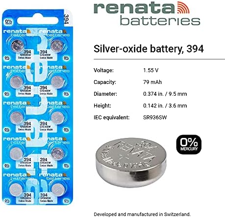 Baterías de botón Renata 3 394 para relojes - imagen 2