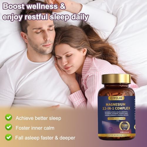 Complejo de Magnesio 12 en 1 para Mujeres y Hombres: 700mg de Glicinato de Magnesio con Citrato, Malato y Taurato - Suplemento Vegano de Alta - imagen 4