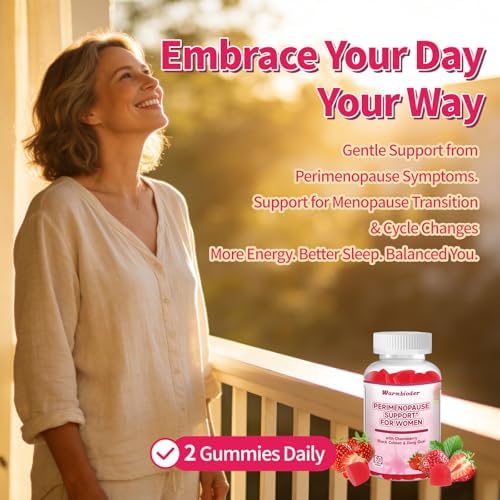 Gomitas Warmbioder para Apoyo en la Perimenopausia - Suplemento de Alivio y Equilibrio con Cohosh Negro, Vitamina D3 y B6 para Sofocos y Sudores - imagen 4