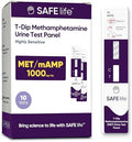 SAFE LIFE [Paquete de 10] Prueba de Orina para Metanfetaminas, Tarjeta de Prueba en Casa, Nivel de Corte 1000 ng/ml, Uso OTC - imagen 1