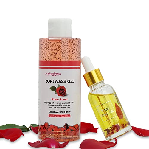 Set de Aceite Natural para Yoni y Jabón Íntimo, Lavado Vaginal con pH Balanceado - 1 fl. oz de Aceite Femenino y 6.7 fl. oz de Limpiador Íntimo - imagen 1