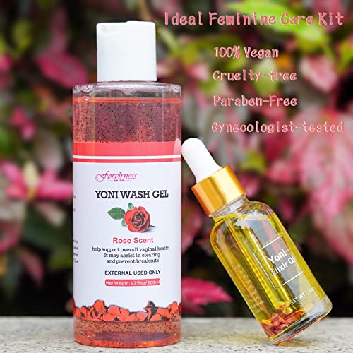 Set de Aceite Natural para Yoni y Jabón Íntimo, Lavado Vaginal con pH Balanceado - 1 fl. oz de Aceite Femenino y 6.7 fl. oz de Limpiador Íntimo - imagen 2