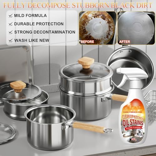 Spray Limpiador de Aceite para Cocina jioijioi, Limpiador Multiusos para Manchas de Aceite, 240ml - imagen 4