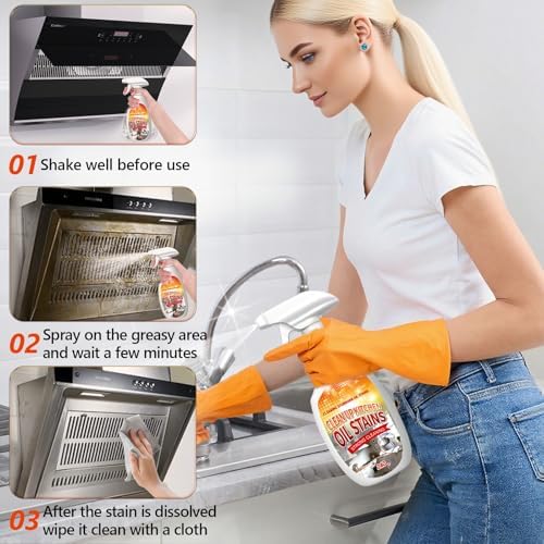 Spray Limpiador de Aceite para Cocina jioijioi, Limpiador Multiusos para Manchas de Aceite, 240ml - imagen 6