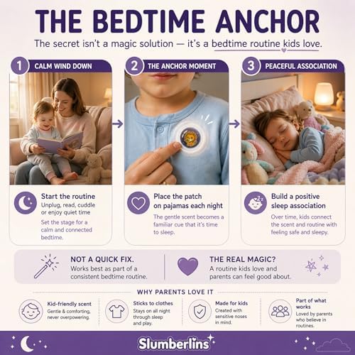 Parches Calmantes para Dormir Slumberlins para Niños y Bebés - Stickers Naturales con Aceites Esenciales de Lavanda y Manzanilla, Sin Melatonina, 30 - imagen 3