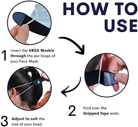 Soporte para Mascarilla URSA Maskie | Ultra Ligero y Transpirable | Ajustable con Cinta | Extensor Reutilizable Cómodo | Protege las Orejas del - imagen 3