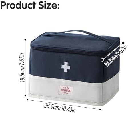 Organizador de Bolsa de Medicina XPAPOV, Caja de ros Auxilios Vacía para Hogar, Viajes, Camping, Coche, Senderismo y Emergencias al Aire Libre - imagen 2