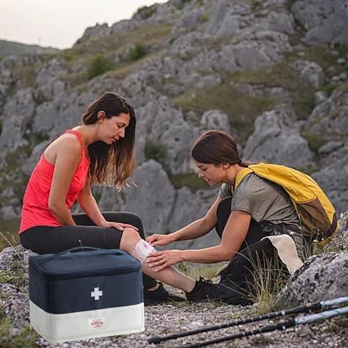 Organizador de Bolsa de Medicina XPAPOV, Caja de ros Auxilios Vacía para Hogar, Viajes, Camping, Coche, Senderismo y Emergencias al Aire Libre - imagen 7