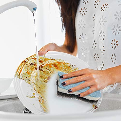 Set de 8 Esponjas de Cocina en Forma de Gato, Doble Cara para Limpiar Platos, Frutas y Baño, 4 Colores - imagen 3