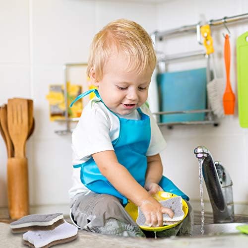 Set de 8 Esponjas de Cocina en Forma de Gato, Doble Cara para Limpiar Platos, Frutas y Baño, 4 Colores - imagen 4