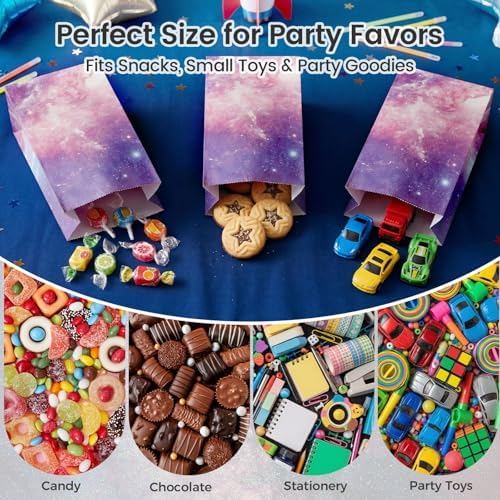 Bolsas de Fiesta Galaxy LovesTown - 24 Piezas con Stickers, 8.7x4.7x3.1, Tema Espacial para Cumpleaños de Niños y Decoraciones de Fiesta de - imagen 4
