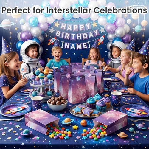 Bolsas de Fiesta Galaxy LovesTown - 24 Piezas con Stickers, 8.7x4.7x3.1, Tema Espacial para Cumpleaños de Niños y Decoraciones de Fiesta de - imagen 5