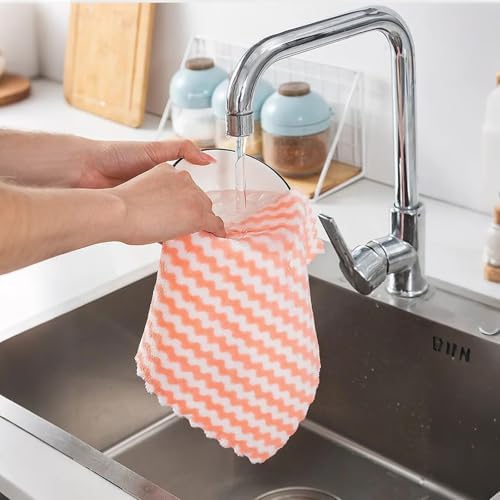 Paquete de 21 Toallas de Cocina de Microfibra – Ultra Suaves, Absorbentes y Reutilizables, Paño Sin Pelusa de 10 x 10 para Muebles, Auto y Más. - imagen 2