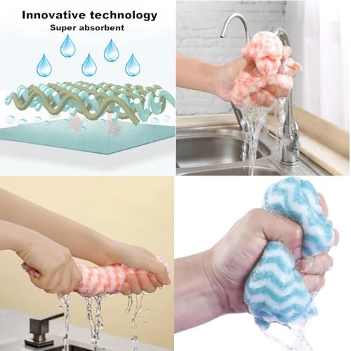 Paquete de 21 Toallas de Cocina de Microfibra – Ultra Suaves, Absorbentes y Reutilizables, Paño Sin Pelusa de 10 x 10 para Muebles, Auto y Más. - imagen 5