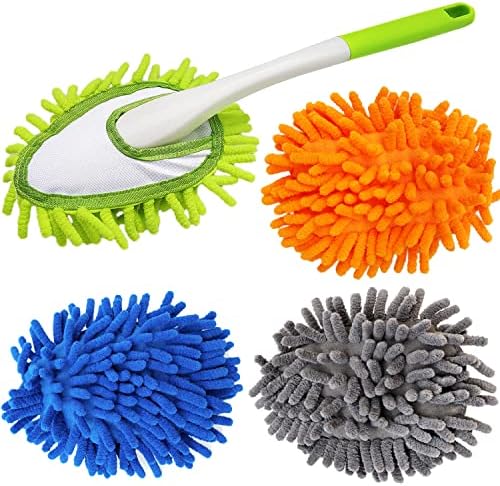 Duster de Microfibra de 13 Pulgadas con 4 Cabezas Lavables, Ideal para Limpiar Ventanas, Mesas, Autos, Muebles y Más - imagen 1