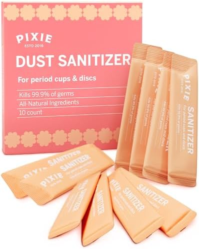 Desinfectante para Copa Menstrual Pixie Cup Dust - Limpiador de Disco Menstrual + Copa Menstrual - Solo agrega agua - Solución portátil para el - imagen 1
