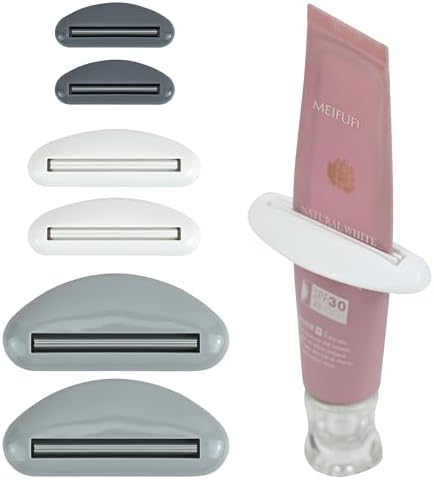 EIKS 6 Sets de Clip Exprimidor para Tubos de Pasta de Dientes, Crema de Manos, Pintura y Cosméticos, Fácil de Usar y Reduce Desperdicio - imagen 1