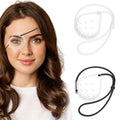 FOWSRHRG 2 piezas de escudo ocular transparente para después de cirugía de cataratas, cubierta respirable para dormir, parche elástico (Negro+Blanco) - imagen 1