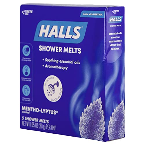 Halls Melts Relajantes para Ducha 5 Piezas - Aroma Mentho-lyptus con Aceites Esenciales - imagen 2