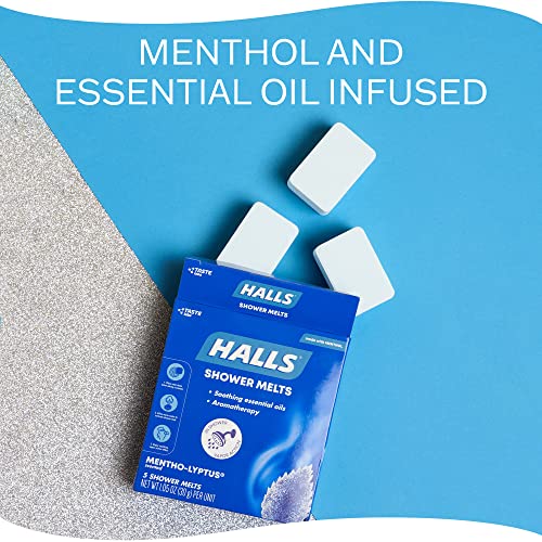 Halls Melts Relajantes para Ducha 5 Piezas - Aroma Mentho-lyptus con Aceites Esenciales - imagen 5