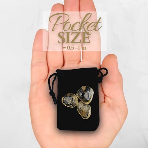 Piedras de Citrino Natural Pulidas ZATNY - 3 Piezas de 0.5''-1'' para Sanación, Ansiedad, Riqueza, Abundancia y Éxito - Chakra y Reiki - imagen 3