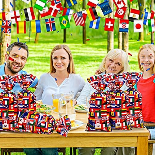 Bolsas de Caramelo Pajean de 100 Piezas con Banderas Internacionales para Fiestas, Eventos y Celebraciones Patrióticas - imagen 4
