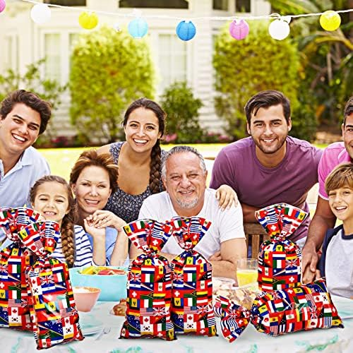 Bolsas de Caramelo Pajean de 100 Piezas con Banderas Internacionales para Fiestas, Eventos y Celebraciones Patrióticas - imagen 5
