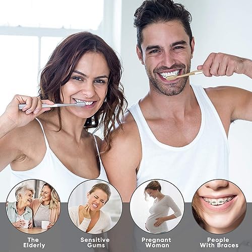 Cepillos de Dientes Mcuy GentleClean Pro Extra Suaves para Adultos - 5 Piezas de Cepillos Manuales con Cerda Súper Ultra Suave para Encías Sensibles - imagen 5