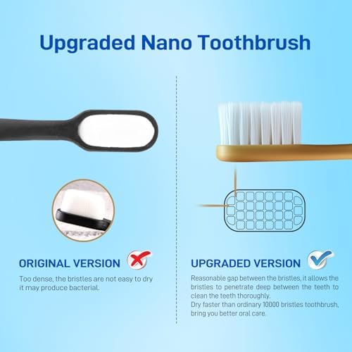 Cepillos de Dientes Mcuy GentleClean Pro Extra Suaves para Adultos - 5 Piezas de Cepillos Manuales con Cerda Súper Ultra Suave para Encías Sensibles - imagen 6